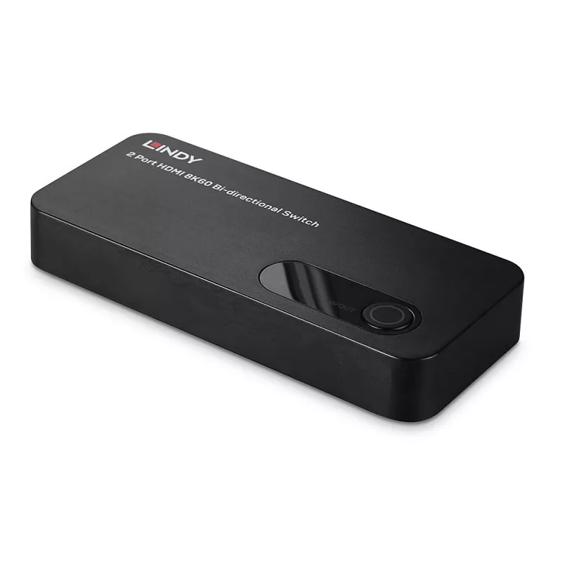 Lindy 2 Port HDMI 8K60 divvirzienu pārslēgs, HDMI, ABS, melns, 120 Hz, 3840 x 2160, 7680 x 4320, 48 Gbit/s