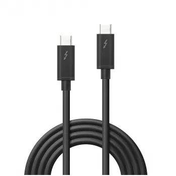 Lindy 2m Thunderbolt 3 kabelis, pasīvs, vīrišķais, vīrišķais, 2 m, 20 Gbit/s, melns, 4096 x 2160 pikseļi