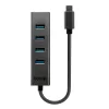 Lindy 4 Portu USB 3.2 Type C centrmezgls, USB 3.2 Gen 1 (3.1 Gen 1) Type-C, USB 3.2 Gen 1 (3.1 Gen 1) Type-A, 5000 Mbit/s, pelēks, alumīnijs, plastmasa, 0,3 m