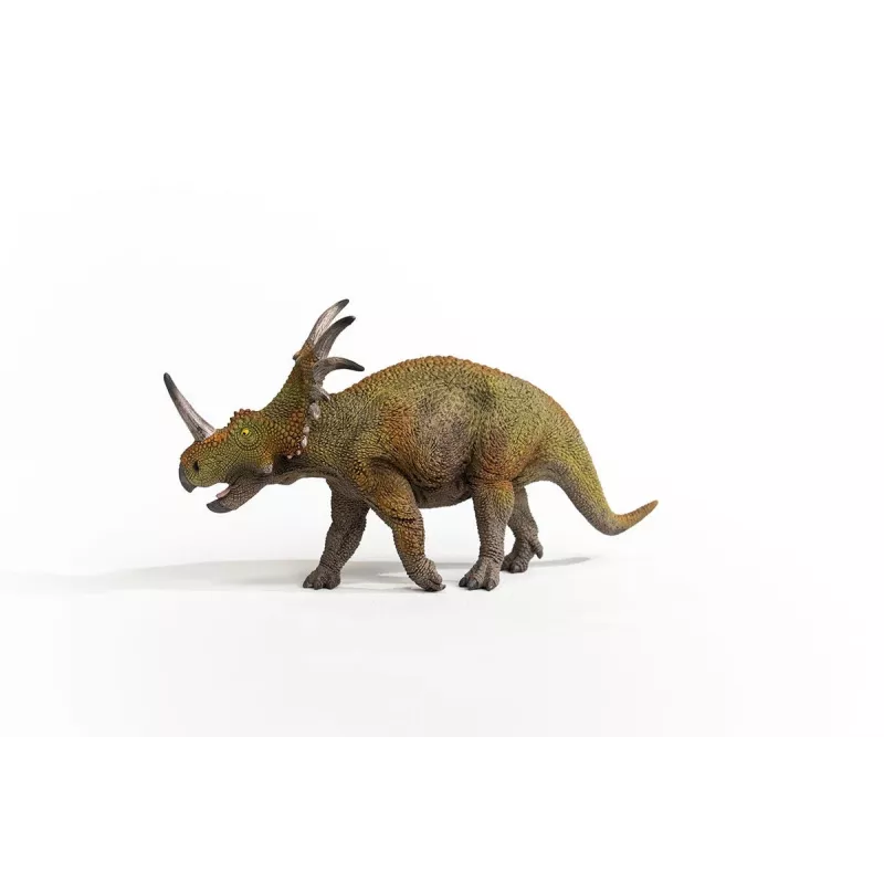 schleich Dinozauri Styracosaurus, 4 gadi, Zemes iekarošana, Dinozauri un vulkāns, Zaļa, Pelēka, Plastmasa