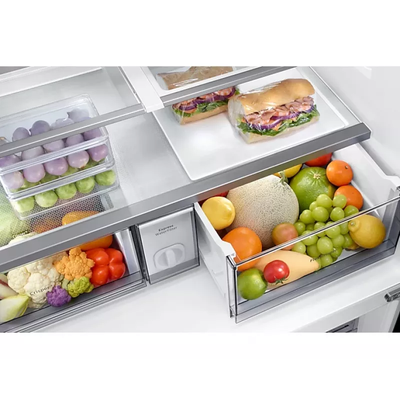 Samsung RF65A96768A sāniski novietojams ledusskapis Brīvi stāvošs 647 L Balts