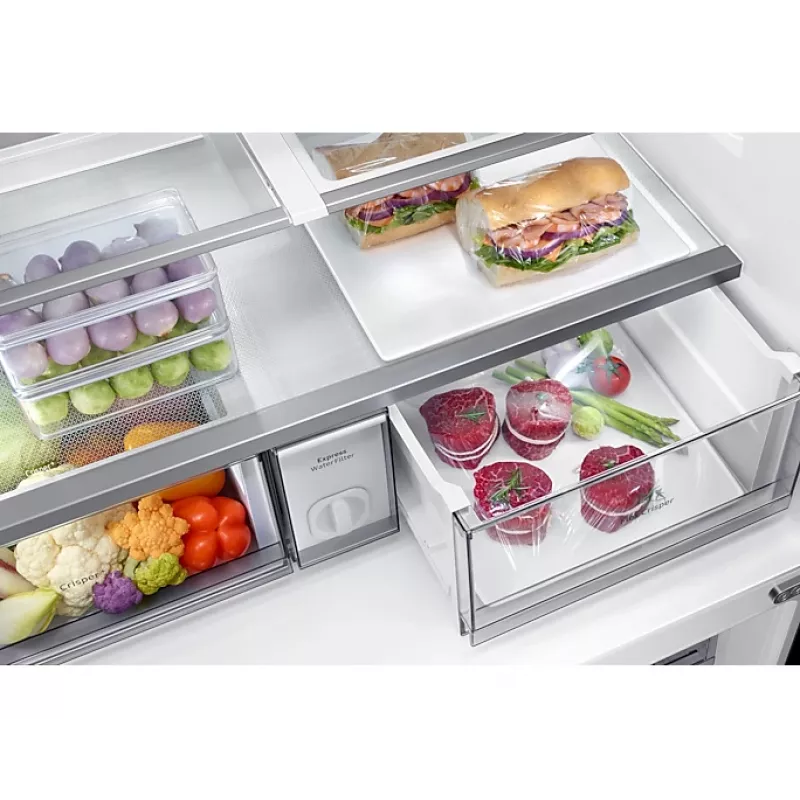 Samsung RF65A96768A sāniski novietojams ledusskapis Brīvi stāvošs 647 L Balts