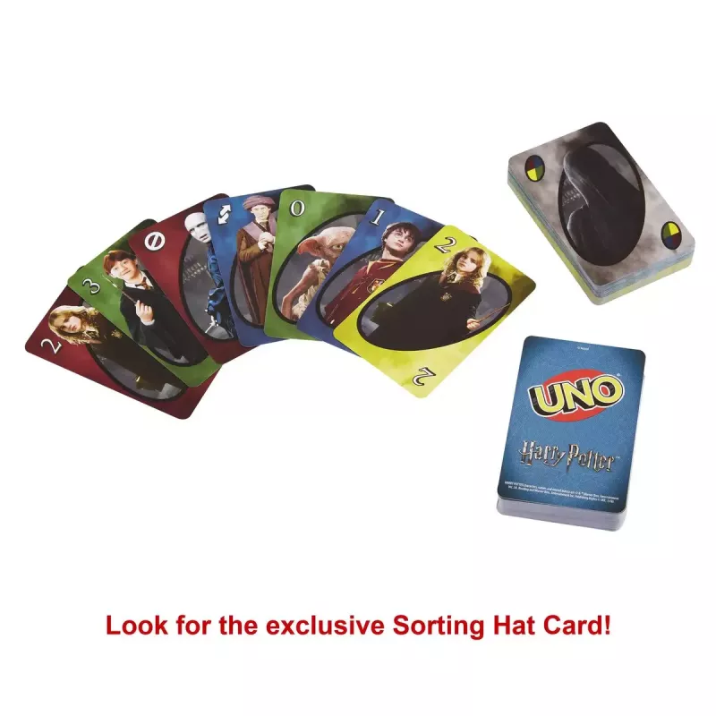 MATTEL UNO Harry Potter — kāršu nomešanas spēle, vecums 7+