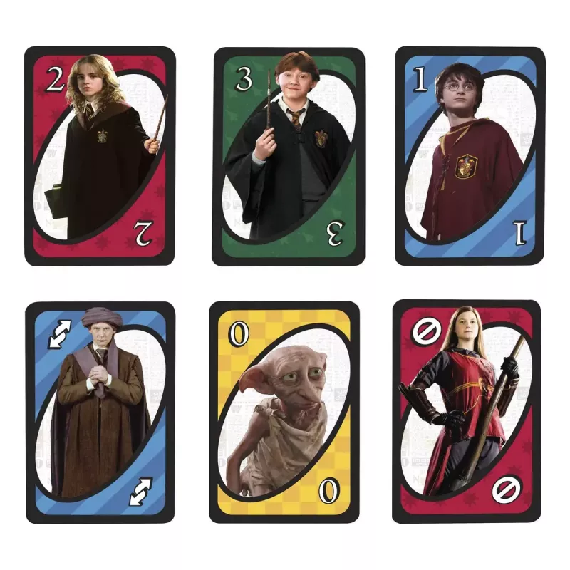 MATTEL UNO Harry Potter — kāršu nomešanas spēle, vecums 7+