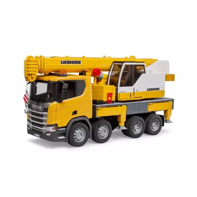 Celtņa kravas automašīna BRUDER SCANIA Super 560R Liebherr celtņa kravas automašīna