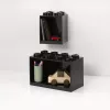 room copenhagen LEGO Brick Shelf 8+4 Melns — modulārs sienas plaukts ar 2 līmeņiem