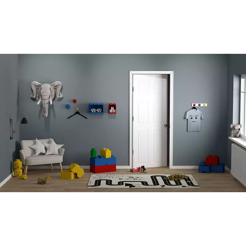 Shelf Room Copenhagen LEGO Brick Shelf 8+4 sarkans, 2 plaukti