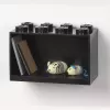 Room Copenhagen LEGO Brick 8 Shelf melns, modulārs displeja plauktu bloks