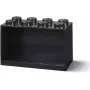 Room Copenhagen LEGO Brick 8 Shelf melns, modulārs displeja plauktu bloks
