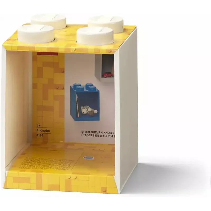 room copenhagen plaukts Room Copenhagen LEGO Brick 4 plaukts balts 41141735 – pie sienas stiprināms LEGO saderīgs vitrīnas plaukts