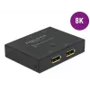 DELOCK DisplayPort 2 - 1 pārslēgs - divvirzienu 8K 30Hz