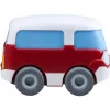 Autobuss HABA Kullerbu Momentum Motor Mini Bus zils pelēks sarkans balts