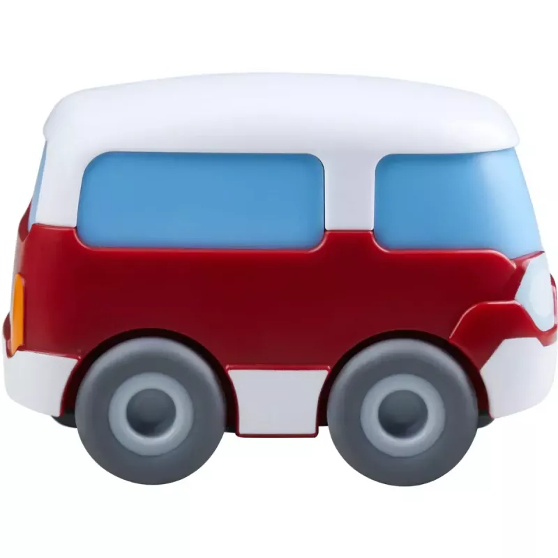 Autobuss HABA Kullerbu Momentum Motor Mini Bus zils pelēks sarkans balts