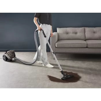 Rowenta Compact Power XXL Animal RO4B50 grīdas putekļsūcējs bez maisa, 3 pakāpju filtrs, pelēks/melns