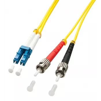 Lindy 2m LC/ST InfiniBand/optiskās šķiedras kabelis Daudzkrāsains, Dzeltens