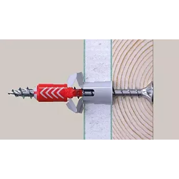 Fisher skrūve 670501 — tērauda koka skrūve 100 mm, 6 mm diametrs, 60 mm vītne, iepakojumā 25 gab.