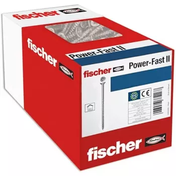 Fisher skrūve 670501 — tērauda koka skrūve 100 mm, 6 mm diametrs, 60 mm vītne, iepakojumā 25 gab.