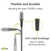 Lightning kabelis Wentronic 49267 0,5 m melns pelēks