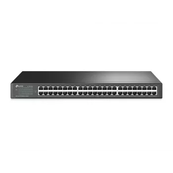 TP-Link 48 portu 10/100Mbps plauktā montējams tīkla komutators, nevadāms, Fast Ethernet (10/100), plaukta montāža, 1U