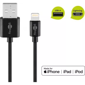 Goobay Lightning USB uzlādes un sinhronizācijas kabelis 1 m Lightning USB A CE MFi