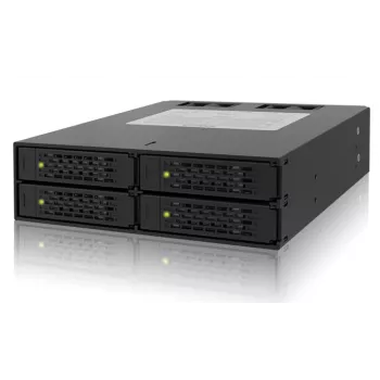 ICYDOCK ToughArmor pilnībā metāla 4 nodalījumu 2,5 collu SATA HDD un SSD aizmugures plate priekš 5,25 collu ārējā nodalījuma