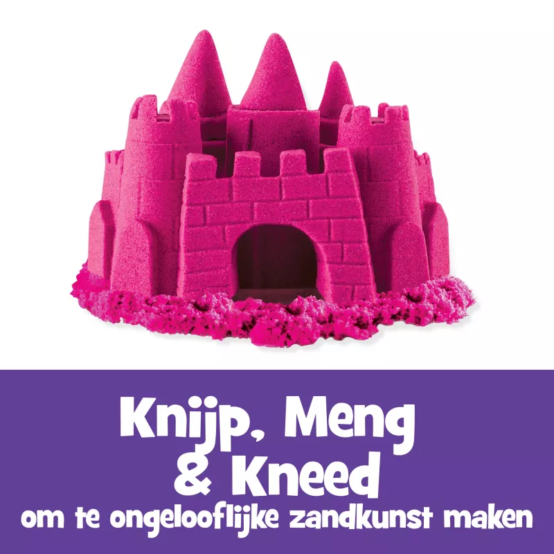 Kinetic Sand, 2 mārciņu rozā rotaļu smiltis, Lieldienu groziņu pildījums, veidojamas sensoriskās rotaļlietas bērniem, atkārtoti aiztaisāms maisiņš (iepakojums var atšķirties)