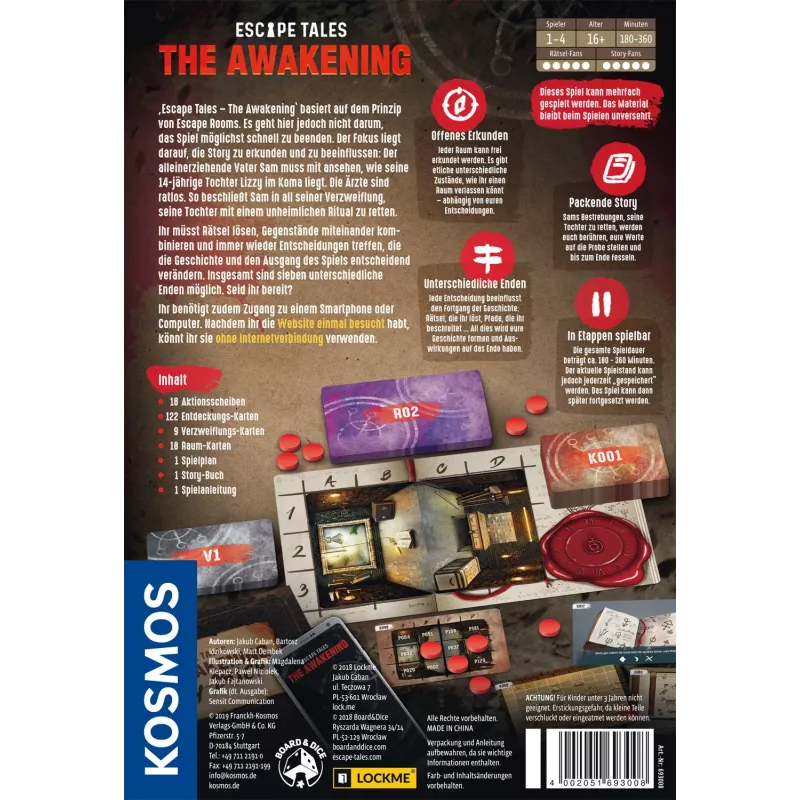 Kosmos Escape Tales: The Awakening Galda spēle Secināšana