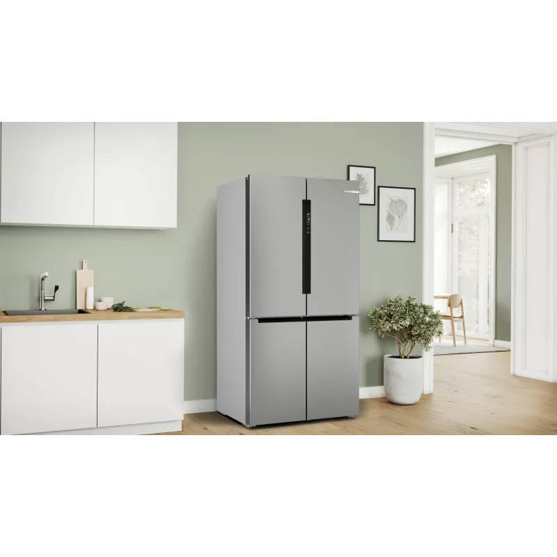 Bosch Serie 4 KFN96APEA blakus esošais ledusskapis Brīvi stāvošs 605 L Nerūsējošais tērauds