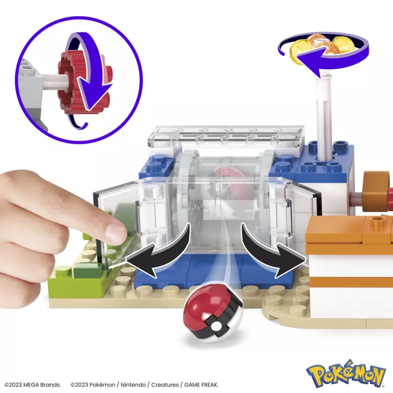 MEGA Pokémon būvējamā rotaļlieta, Meža centrs (648 detaļas) ar 4 darbības figūrām