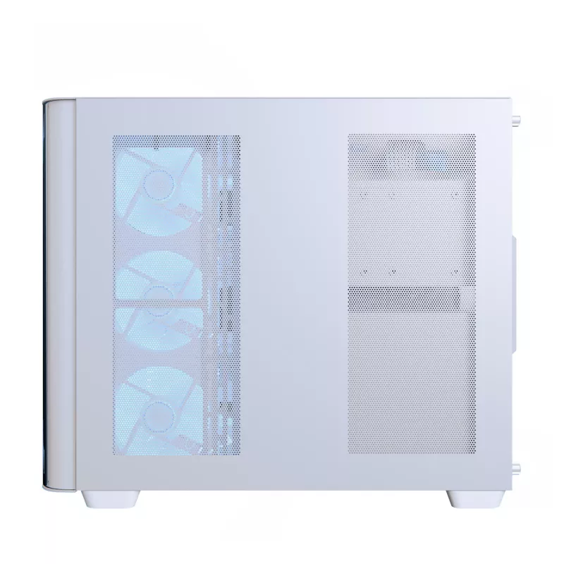 PC Case Aerocool P500C Midi Tower balta ATX Side PSU 3x120mm Fans
