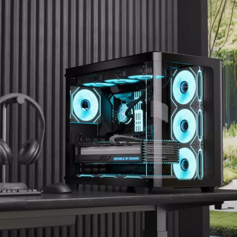 Aerocool P500C Midi Tower Melns