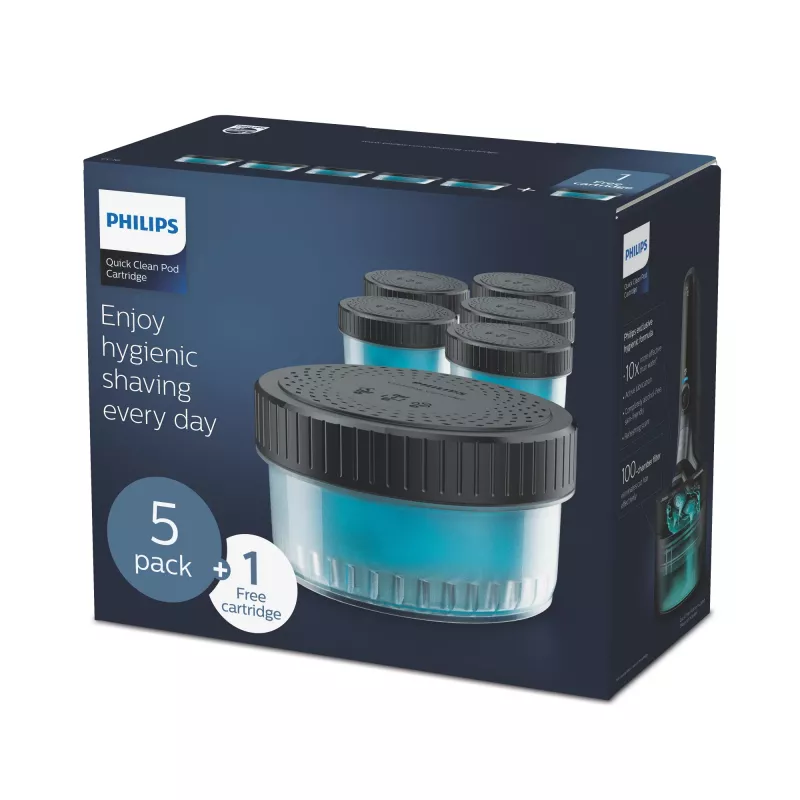 Philips Quick Clean kasetne CC16/50 6 iepakojums tīrīšanas kasetes elektrisko skuvekļu galviņām