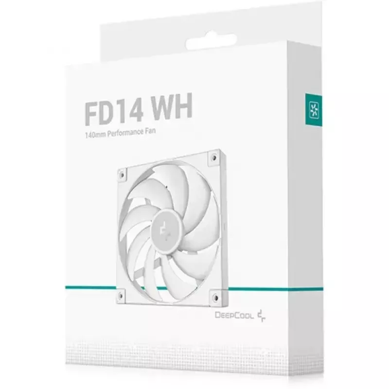 140 mm korpusa ventilators DeepCool FD14 WH, 140x140x25 mm, balts, 3 kontaktu