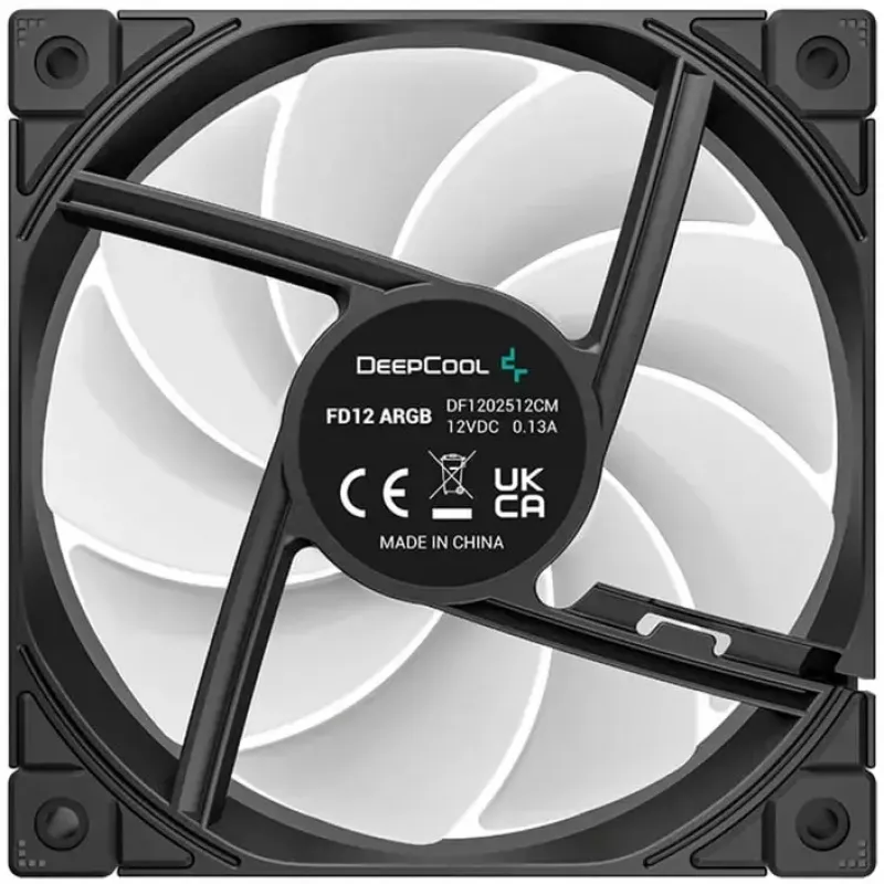 Korpusa ventilators DeepCool FD12 ARGB 120mm melns 120x120x25