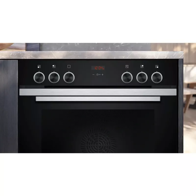 Gatavošanas ierīču komplekts Siemens EQ311KA1ZM — Keramiskā plīts virsma (4 zonas), Elektriskā krāsns 71 L, Stikla keramikas virsma
