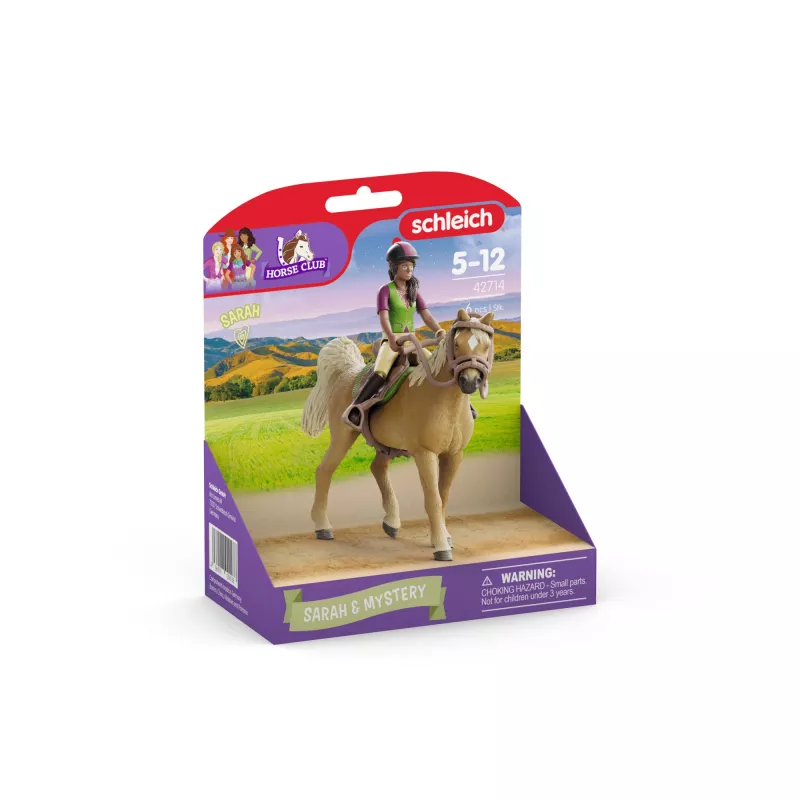 schleich HORSE CLUB Sarah & Mystery, 5 gadi, Zirgi, Daudzkrāsains