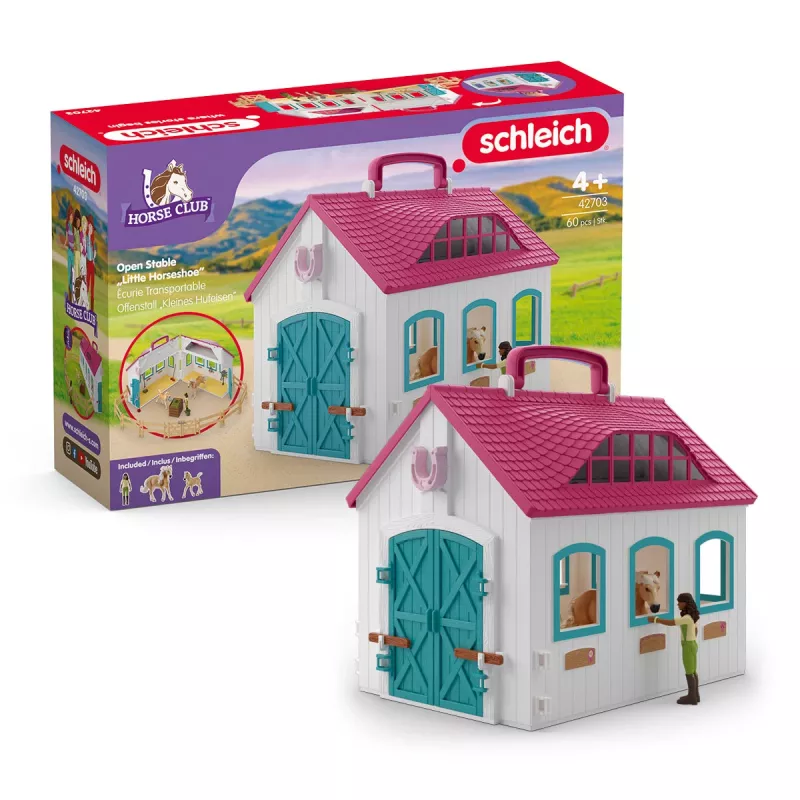 Farm Schleich HORSE CLUB Atvērtais stallis Little Horseshoe 42703 Vecums 5-12