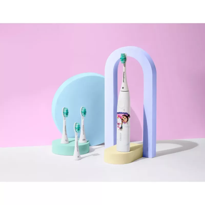 Elektriskā zobu birste Happybrush ECO VIBE KIDS Agnes + 3 uzgaļi