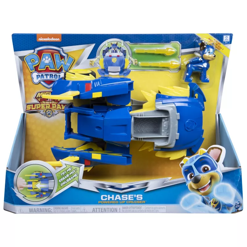 PAW Patrol , Mighty Pups Super PAWs Chase’s Powered Up Cruiser pārveidojams transportlīdzeklis