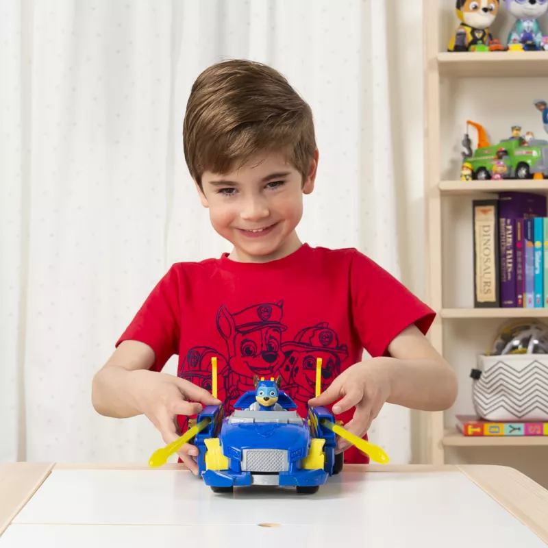 PAW Patrol , Mighty Pups Super PAWs Chase’s Powered Up Cruiser pārveidojams transportlīdzeklis