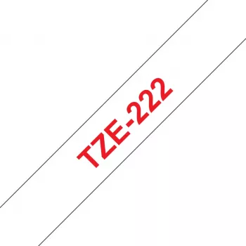 Brother Laminated tape 9mm, Red on balta, TZe, Thermal transfer, China, 5 year(s), Brother