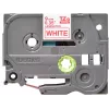 Brother Laminated tape 9mm, Red on balta, TZe, Thermal transfer, China, 5 year(s), Brother