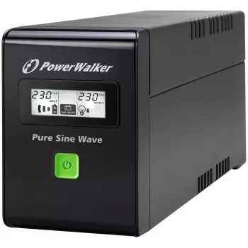 POWERWALKER - BLUEWALKER UPS Vi 800 Sw 800va / 480w LCD Displejs 2 X Schuko Izeja Avr Melns