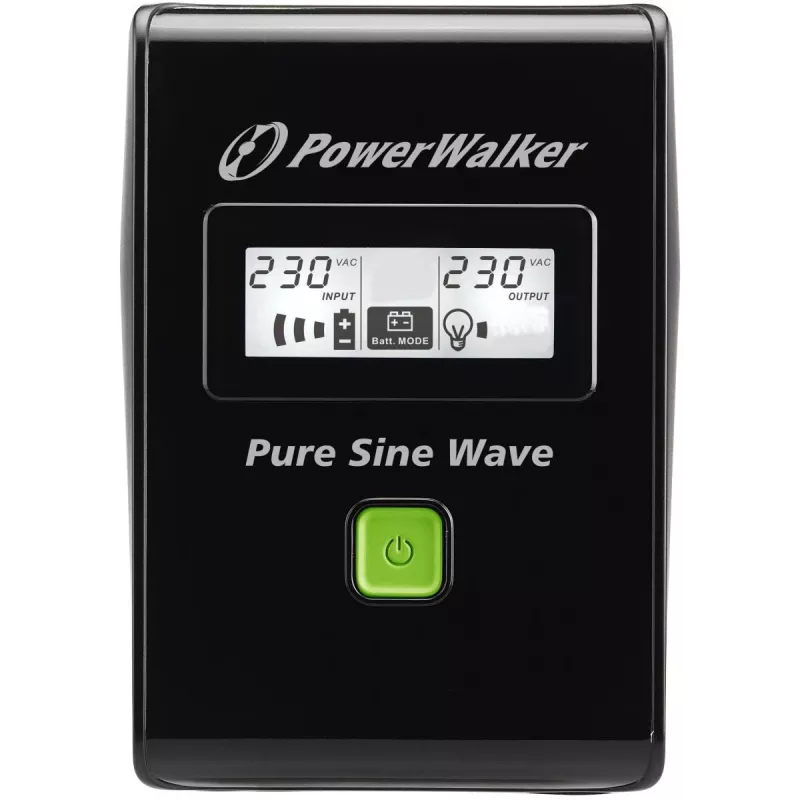 POWERWALKER - BLUEWALKER UPS Vi 800 Sw 800va / 480w LCD Displejs 2 X Schuko Izeja Avr Melns
