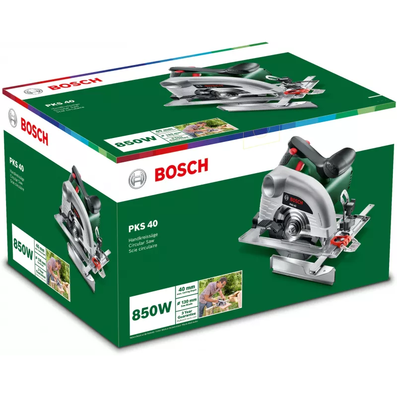 Bosch PKS 40 13 cm Zaļš, Sudraba 5300 RPM 850 W