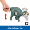 Jurassic World Rebirth Wild Roar Maiasaura rotaļu dinozaurs, ar asti vadāms uzbrukuma kodiens un skaņa