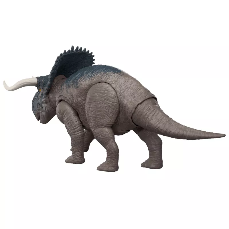Jurassic World Rebirth Wild Roar Nasutoceratops Dinosaur Toy, Tail Controlled Attack Chomp & Sound
