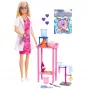 Barbie zinātnieces lelle ar aksesuāriem, blonda modes lelle, laboratorijas galds un krāsu mainošie aksesuāri