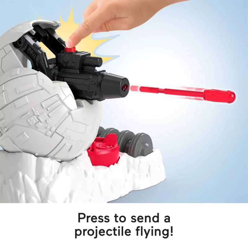 Fisher-Price Imaginext STAR WARS Nemiernieku bāzes lielgabala rotaļlieta ar Lūka Debesgājēja (Luke Skywalker) metāla rakstura atslēgu, 5 gab.