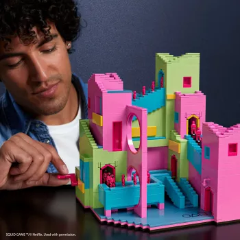 Mattel MEGA Squid Game Staircase Building Toy Kits with Action Figure (1707 pieces) for Collectors